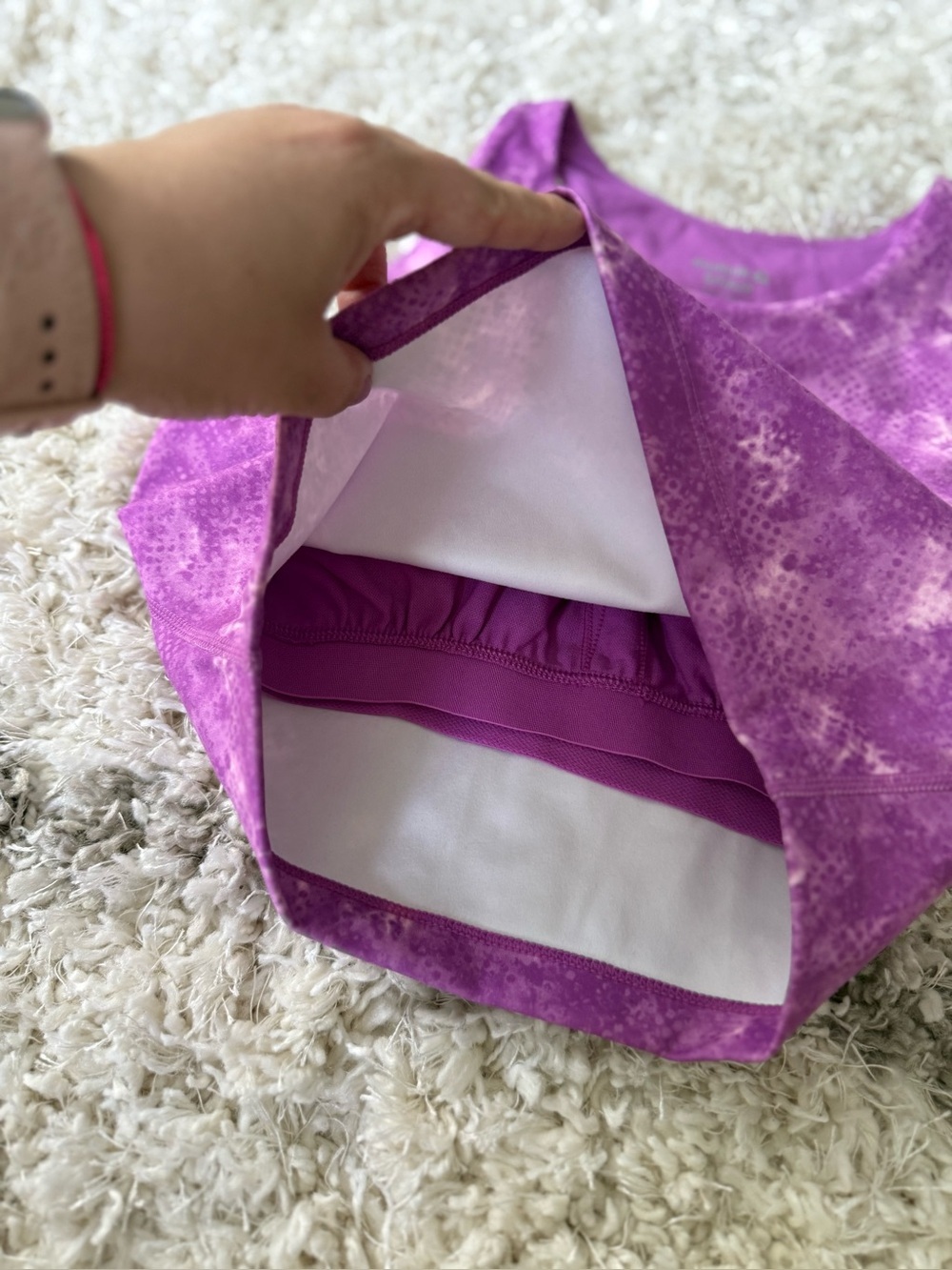 Reebok Medium Support Padded Sports Bra Tank Crop Top Size Small NWT Purple - Picture 5 of 7